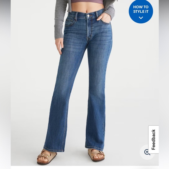Aeropostale Denim - NWT Aeropostale Highrise Dark Blue Flare Jeans Size 8